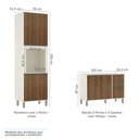 Ver imagem 5 de Cozinha Completa Modulada 4 Peças com Nicho Microondas, Armários e Balcões Linea Luciane Móveis
