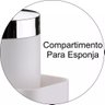 Dispenser Dosador P/ Detergente + Escorredor Porta Talheres - Branco - 5