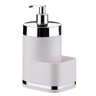 Dispenser Dosador P/ Detergente + Escorredor Porta Talheres - Branco - 4