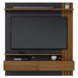 Estante para Tv até 65 Polegadas Juriti 2 Portas 2 Prateleiras Noce Milano/preto Fosco - Colibri - 2