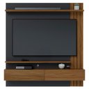 Ver imagem 2 de Estante para Tv até 65 Polegadas Juriti 2 Portas 2 Prateleiras Noce Milano/preto Fosco - Colibri