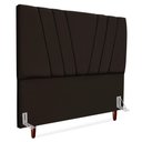 Ver imagem 1 de Cabeceira Queen 160 Cm com Frame Belgica Suede Marrom Artte