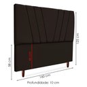 Ver imagem 3 de Cabeceira Queen 160 Cm com Frame Belgica Suede Marrom Artte