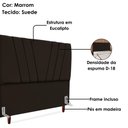 Ver imagem 4 de Cabeceira Queen 160 Cm com Frame Belgica Suede Marrom Artte