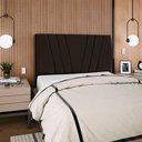Ver mais imagens de Cabeceira Queen 160 Cm com Frame Belgica Suede Marrom Artte