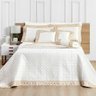 Kit Cobre Leito Colcha Nuance King 06 Peças Percal 200 Fios 100% Algodão Bordado - Off White - 1