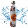 Garrafa Termica Estampa Flores 750 Ml Squeeze Floral Inox Academia Treino Estudos Agua Suco Cha Gela - 1