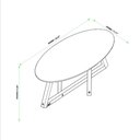 Ver imagem 4 de Mesa de Centro Sala de Estar Vintage Oval Nature