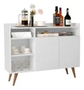 Ver imagem 2 de Aparador Buffet Celta Cantinho Organizador 3 Portas - 4 Cores:branco