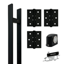 Ver imagem 1 de Kit Puxador para Porta 80cm + Dobradiça + Prendedor Porta Preto