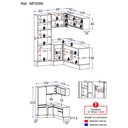 Ver imagem 5 de Armário de Cozinha Completa de Canto com Rodapé Veneza Multimóveis MP2089.891 Branco