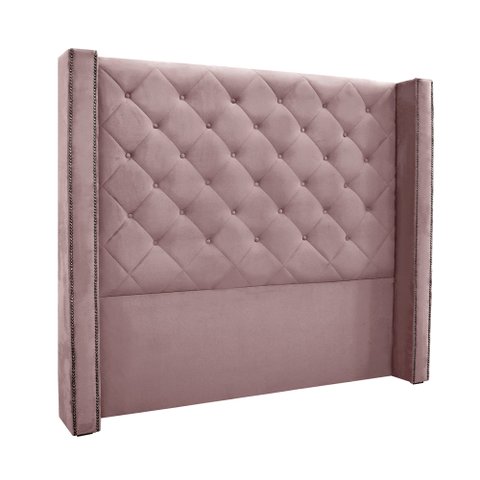 Cabeceira Cama Box Queen 160cm e Recamier Vicenza Veludo S04 - D'Rossi Lilás