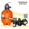 Conjunto Filtro F450p e Motobomba NBFC-2M 1/2CV para Piscinas de até 52 Mil Litros com Kit Limpeza - 2