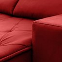Ver mais imagens de Sofá Retrátil Reclinável Belga 1,80m Suede Velut Vermelho Molas no Assento