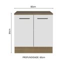 Ver imagem 4 de Balcão Multiuso 80cm 2 Portas Agata Madesa