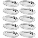 Ver imagem 1 de Kit 10 Travessas de Inox para Restaurante Bar Buffet 25cm Servir Petiscos Saladas Porções