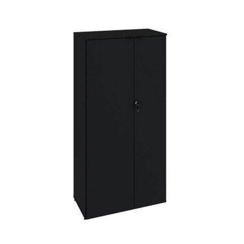 Armário Alto Fechado com 02 Portas 161,5x80x42cm Wlaf80 Preto Ônix