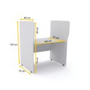 Ver imagem 2 de BAIA P/ ATENDIMENTO SIMPLES INICIAL PANDIN MAXXI - CINZA EASI07