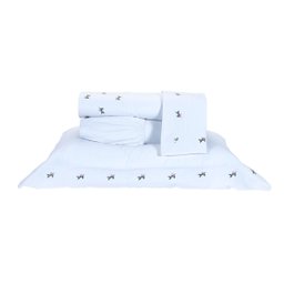 Roupa de Cama Casal King Ellora 200 Fios 100% Algodão 04 Peças - Branco - 1