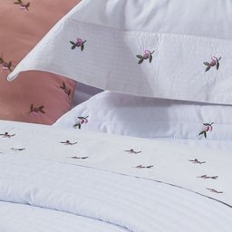 Roupa de Cama Casal King Ellora 200 Fios 100% Algodão 04 Peças - Branco - 3