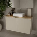 Ver imagem 1 de Gabinete de Banheiro 110cm x 65cm Nature Bege/Panna/Carvalho