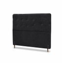 Ver imagem 5 de Cabeceira para Cama Casal Estofada 1,38 ,Mts Liz Vilajo: Suede Preto