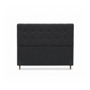 Ver imagem 3 de Cabeceira para Cama Casal Estofada 1,38 ,Mts Liz Vilajo: Suede Preto
