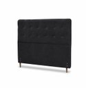 Ver imagem 4 de Cabeceira para Cama Casal Estofada 1,38 ,Mts Liz Vilajo: Suede Preto