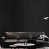 Papel De Parede Ripado De Madeira Preto Lavável 6m - 7