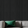 Papel De Parede Ripado De Madeira Preto Lavável 6m - 5