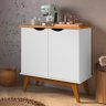 Buffet Aparador Pequeno 2 Portas 81cm Prism Patrimar Branco/cinamomo - 5