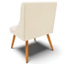 Ver imagem 6 de Kit 4 Cadeiras Decorativas Sala de Jantar Pés Palito de Madeira Firenze Veludo Bege/Natural G19 - Gr