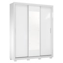 Ver imagem 1 de Guarda Roupa Casal Panamá 3 Portas C/ Espelho e Pés Branco - Bela Móveis