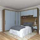 Ver imagem 1 de Quarto Modulado Casal de Canto 6 Peças 7 Portas Paris Luciane
