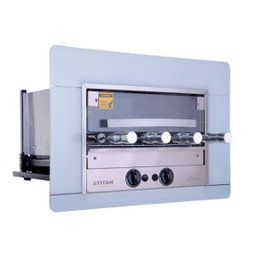 Churrasqueira de Embutir a Gás Glp 4 Espetos Rotativos 220v Branco Titanium - 1