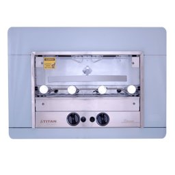 Churrasqueira de Embutir a Gás Glp 4 Espetos Rotativos 220v Branco Titanium - 2