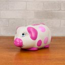 Ver imagem 2 de Cofre Porco Médio Cerâmica: Rosa