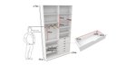 Ver imagem 2 de Armário Arara Gaveta Verônica M16 100% Mdf Sapato Roupa Vetorial Móveis Branco