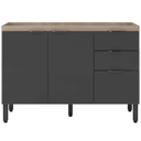 Ver imagem 1 de Balcão de Pia 2 Portas 2 Gavetas 120 cm Irene Avena/Grafito
