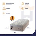Ver imagem 3 de Colchão Solteirão King House Solteiro Roma 96x203x33 Bege c/ Molas Ensacadas