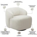 Ver imagem 4 de Sofá 4 Lugares Curvo Orgânico com 02 Poltronas Living 280cm Barolo L06 Bouclê Off White