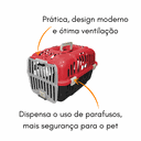 Ver imagem 6 de Caixa Transporte Para Cães Gatos Animais Até 6Kg Joy N1 Furacão Pet Caixa de Transporta Joy N1 Verme
