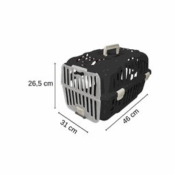 Caixa Transporte Para Cães Gatos Animais Até 6Kg Joy N1 Furacão Pet Caixa de Transporta Joy N1 Verme - 2