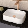 Cuba Pia para Banheiro Lavabo Apoio Sobrepor Luna Bancada :branco - 1