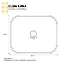 Ver imagem 2 de Cuba Pia para Banheiro Lavabo Apoio Sobrepor Luna Bancada :branco