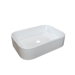 Cuba Pia para Banheiro Lavabo Apoio Sobrepor Luna Bancada :branco - 4