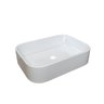Cuba Pia para Banheiro Lavabo Apoio Sobrepor Luna Bancada :branco - 4