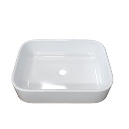 Cuba Pia para Banheiro Lavabo Apoio Sobrepor Luna Bancada :branco - 3