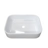 Cuba Pia para Banheiro Lavabo Apoio Sobrepor Luna Bancada :branco - 3