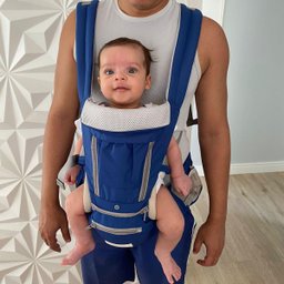 Canguru Carregador Bebe Criança Passeio Viagem Bolso Alça Ergonomico Ajustavel Macio Confortavel Seg - 2